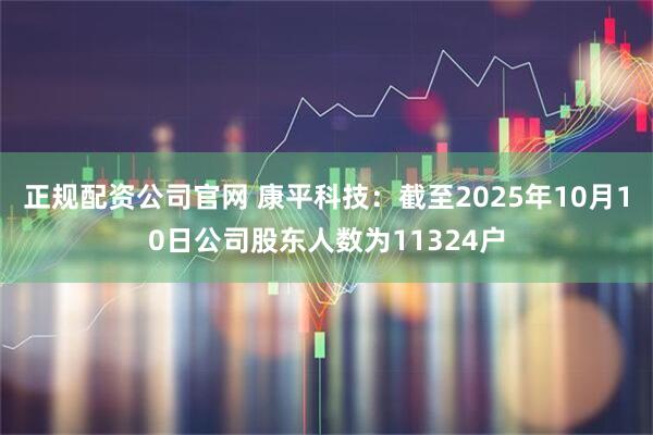 正规配资公司官网 康平科技：截至2025年10月10日公司股东人数为11324户